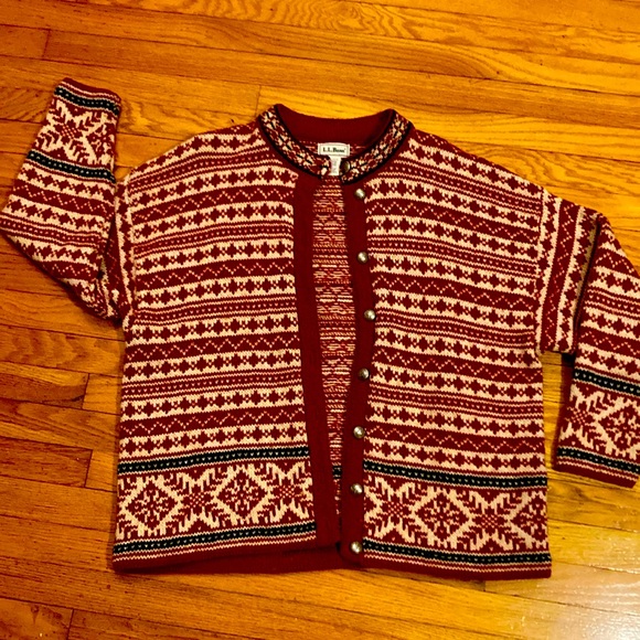 L.L. Bean Sweaters - LLBean Nordic wool cardigan sweater